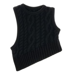 Telfar Cable Knit Cropped Half Tank